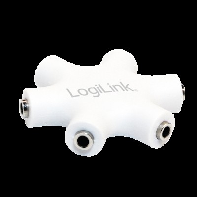Splitter adaptor Jack 3.5 mm mama x6 stereo +cu cablu 0.2m alb LOGILINK CA1088 Splitter adaptor Jack 3.5 mm mama x6 stereo +cu cablu 0.2m alb LOGILINK CA1088
