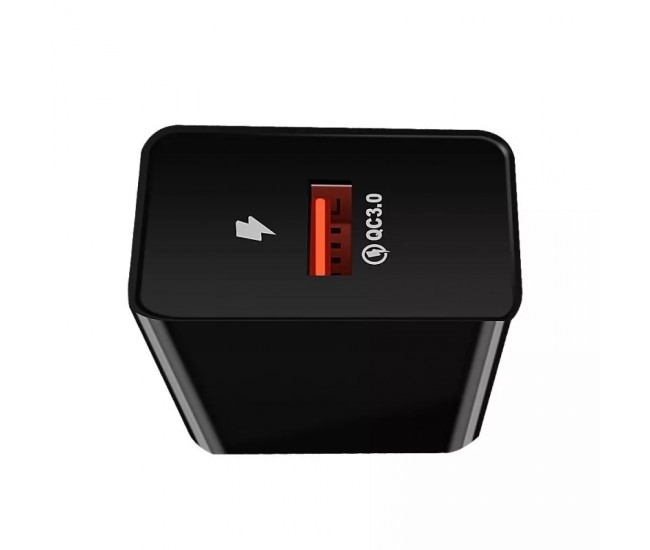 Incarcator retea Well 1x USB-A QC3.0 18W negru PSUP-USB-WQ11802BK-WL Incarcator retea Well 1x USB-A QC3.0 18W negru PSUP-USB-WQ11802BK-WL