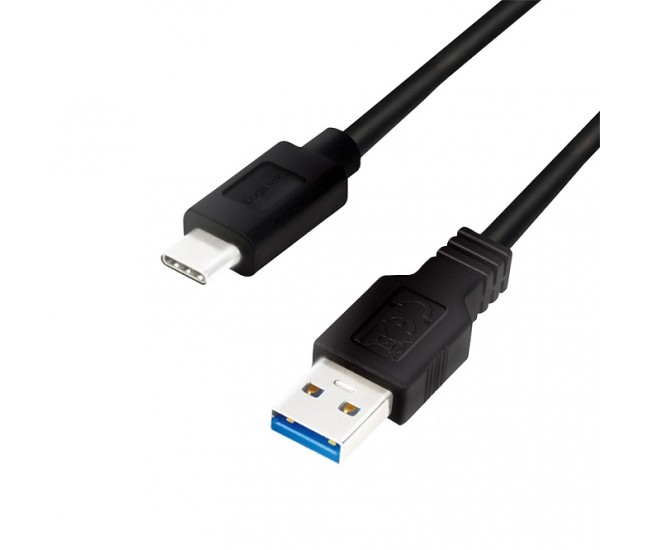 Cablu USB 3.0 A - USB type C 0.15m negru LOGILINK CU0166 Cablu USB 3.0 A - USB type C 0.15m negru LOGILINK CU0166