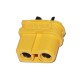 Mufa alimentare DC XT60 mama 30A 2 pini pe cablu lipire galbena AMASS XT60U-F Mufa alimentare DC XT60 mama 30A 2 pini pe cablu lipire galbena AMASS XT60U-F