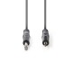 Cablu audio stereo Jack 6.35 mm Tata - 3.5 mm Tata 1.5m gri Nedis Cablu audio stereo Jack 6.35 mm Tata - 3.5 mm Tata 1.5m gri Nedis
