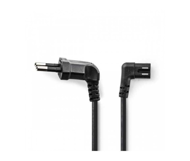 Cablu alimentare Euro tata cotit - 2 Pini IEC-320-C7 cotit 3m Nedis Cablu alimentare Euro tata cotit - 2 Pini IEC-320-C7 cotit 3m Nedis