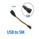 Cablu USB A tata la mufa 2pin SM mama 10cm CABLE-USBA/M-SM/F Cablu USB A tata la mufa 2pin SM mama 10cm CABLE-USBA/M-SM/F