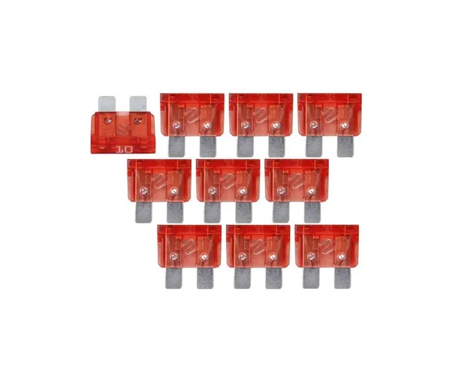 Set 10 sigurante 10A auto midi 19x13mm rosu BEZ4011-10-10 Set 10 sigurante 10A auto midi 19x13mm rosu BEZ4011-10-10