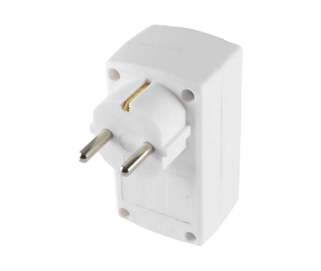 Triplu stecher distribuitor 2x Euro 1x Schuko 16A 3680W Home NV 131/WH Triplu stecher distribuitor 2x Euro 1x Schuko 16A 3680W Home NV 131/WH