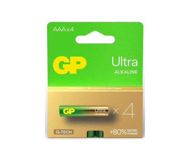Set 4 baterii Ultra ALKALINE GP R3 AAA GP24AU-PGB4 Set 4 baterii Ultra ALKALINE GP R3 AAA GP24AU-PGB4