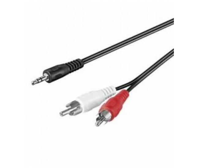 Cablu Jack 3.5 mm stereo la 2x RCA 1.5m Goobay Cablu Jack 3.5 mm stereo la 2x RCA 1.5m Goobay