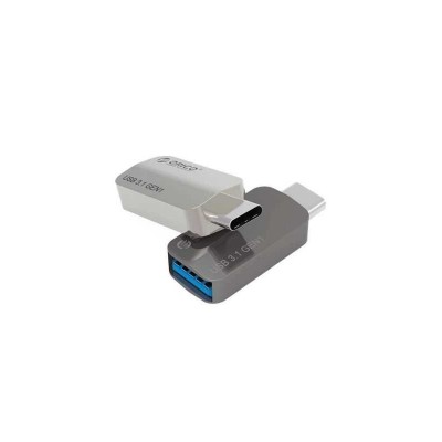 Adaptor OTG USB Type C tata - USB Type A mama metal argintiu 3A Orico CTA2