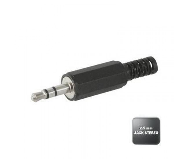 Mufa Jack 2.5 mm stereo tata cu protectie cablu Goobay Mufa Jack 2.5 mm stereo tata cu protectie cablu Goobay