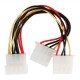 Cablu adaptor Intern PC sursa Molex tata - 2x Molex mama 0.15m Valueline Cablu adaptor Intern PC sursa Molex tata - 2x Molex mama 0.15m Valueline