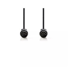 Cablu audio stereo DIN 5p tata - 5p DIN tata 3m negru Nedis CAGL20000BK30