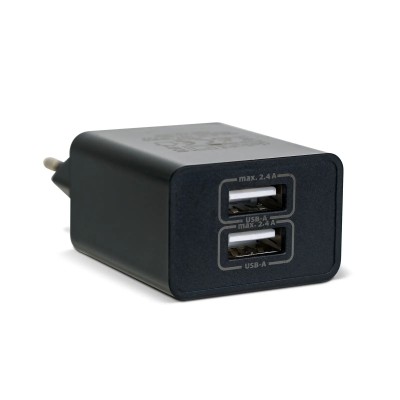 Adaptor de incarcare 2x USB 5V 2.4A negru delight 55039-2BK Adaptor de incarcare 2x USB 5V 2.4A negru delight 55039-2BK