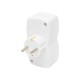 Dublu stecher distribuitor cu impamantare 2x Schuko 3680W 16A alb Home NV 22 Dublu stecher distribuitor cu impamantare 2x Schuko 3680W 16A alb Home NV 22