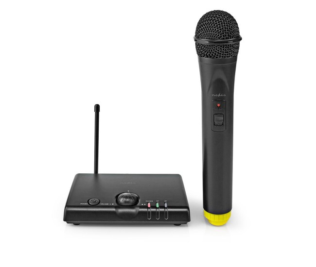 Microfon wireless Nedis 1 canal cu autonomie receptor 5 ore negru Microfon wireless Nedis 1 canal cu autonomie receptor 5 ore negru