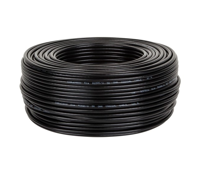 Cablu coaxial RG58 50 ohmi 5mm PVC negru Cabletech Cablu coaxial RG58 50 ohmi 5mm PVC negru Cabletech