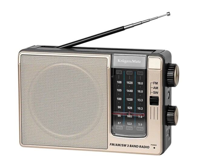Radio portabil analog AM /FM /SW 3W 205x63.2x130mm Kruger&atz KM0830