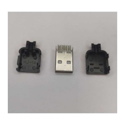 Mufa tata USB TIP A 2.0 pe cablu carcasa slim plastic