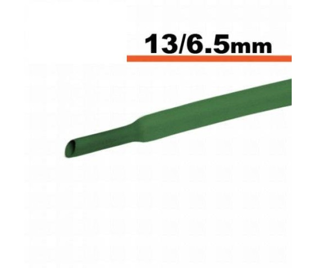 Tub termocontractibil verde 13mm/ 6.5mm 0.5m Tub termocontractibil verde 13mm/ 6.5mm 0.5m