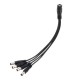 Cablu adaptor cu mufa DC 2.1x5.5 mm 1x mama la 4x tata pentru camere supraveghere Cablu adaptor cu mufa DC 2.1x5.5 mm 1x mama la 4x tata pentru camere supraveghere