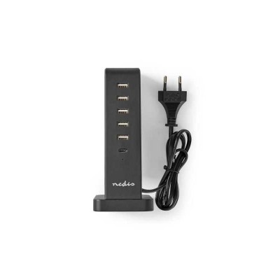 Incarcator multiport de familie Nedis 5x USB 2.1A (max) 45W + 1x USB type C 30W PD negru