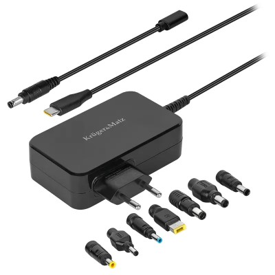 Alimentator Universal 90W PD USB-C + 7 adaptoare Kruger&Matz KM1450-90 Alimentator Universal 90W PD USB-C + 7 adaptoare Kruger&Matz KM1450-90