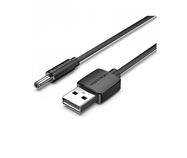 Cablu USB A mufa - DC 3.5x1.35 mm mufa 1m cupru negru VENTION CEXBF