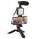 Set Vlogging 4 in 1 PLATINET PMVG4IN1 Microfon /Lumina video LED /Suport smartphone /Trepied Set Vlogging 4 in 1 PLATINET PMVG4IN1 Microfon /Lumina video LED /Suport smartphone /Trepied