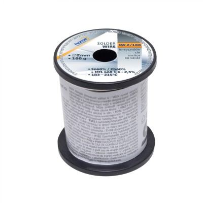 Fludor cositor cu sacaz 2.0mm 100g SN/PB 60/40 2.5flux HOME Fludor cositor cu sacaz 2.0mm 100g SN/PB 60/40 2.5flux HOME