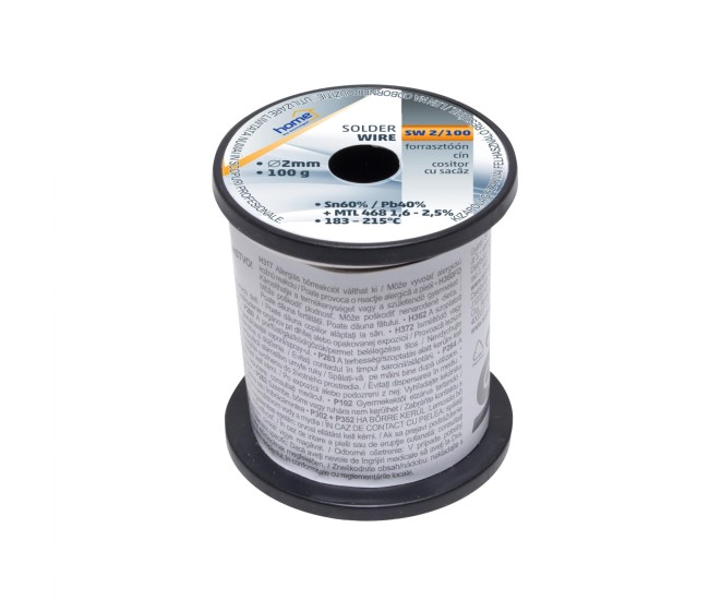 Fludor cositor cu sacaz 2.0mm 100g SN/PB 60/40 2.5flux HOME Fludor cositor cu sacaz 2.0mm 100g SN/PB 60/40 2.5flux HOME