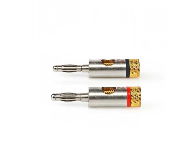 Set conectori banana tata 2buc PROFESIONAL aluminiu metal PROFIGOLD Nedis CATB26900GD Set conectori banana tata 2buc PROFESIONAL aluminiu metal PROFIGOLD Nedis CATB26900GD