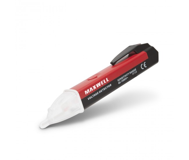 Detector de tensiune fara contact direct cu lumina LED Maxwell 25818 Detector de tensiune fara contact direct cu lumina LED Maxwell 25818