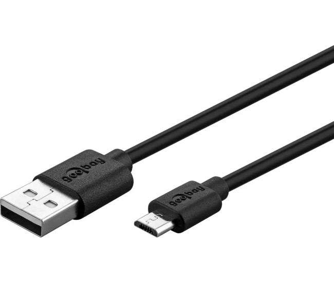 Cablu USB A tata - micro USB B tata 1m Goobay 46800 Cablu USB A tata - micro USB B tata 1m Goobay 46800
