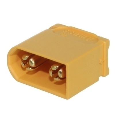 Mufa alimentare DC XT60 tata 30A 2 pini pe cablu lipire galbena AMASS XT60U-M Mufa alimentare DC XT60 tata 30A 2 pini pe cablu lipire galbena AMASS XT60U-M