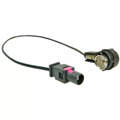 Cablu adaptor radio auto Fakra mufa tata - ISO mufa tata 90grade 0.23m 4CARMEDIA ZRS-BMW-ISO