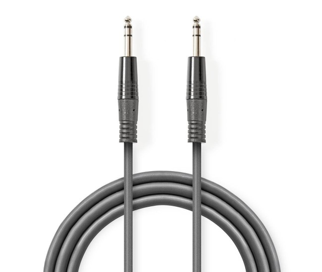 Cablu audio balansat Jack Stereo 6.35 mm tata - 6.35 mm tata 1.5m gri Nedis Cablu audio balansat Jack Stereo 6.35 mm tata - 6.35 mm tata 1.5m gri Nedis