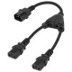 Cablu splitter alimentare PC C14 - 2x C13 2300W 10A 250V Cablu splitter alimentare PC C14 - 2x C13 2300W 10A 250V