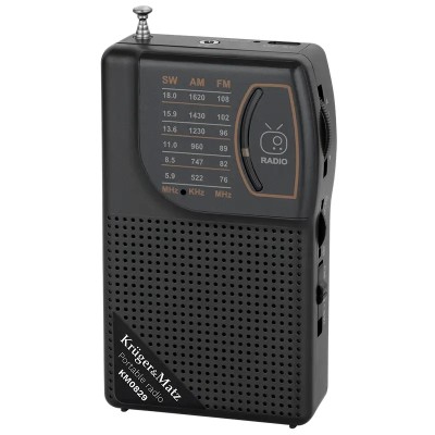 Radio portabil analog AM /FM /SW 3W 125x70.5x35.4mm Kruger&atz KM0829 Radio portabil analog AM /FM /SW 3W 125x70.5x35.4mm Kruger&atz KM0829