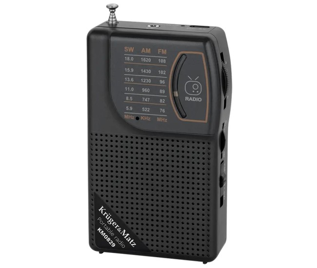Radio portabil analog AM /FM /SW 3W 125x70.5x35.4mm Kruger&atz KM0829 Radio portabil analog AM /FM /SW 3W 125x70.5x35.4mm Kruger&atz KM0829