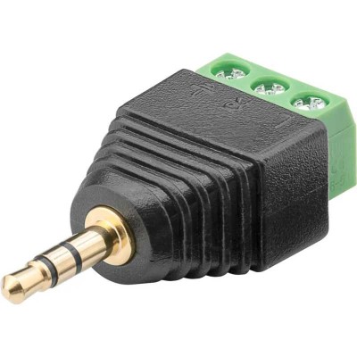 Adaptor bloc terminal cu 3 pini tip regleta cu surub la Jack 3.5 mm tata 3 pini stereo Goobay 76745