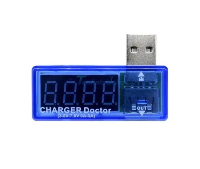 Tester USB Ampermetru 0A-3A /Voltmetru 3.5V-7V albastru