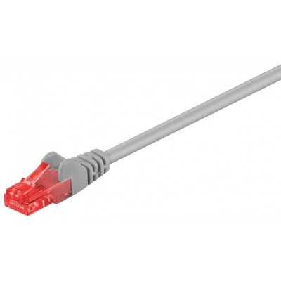 Cablu UTP CAT6 1.5m patch cord CCA neecranat RJ45 x2 gri Goobay