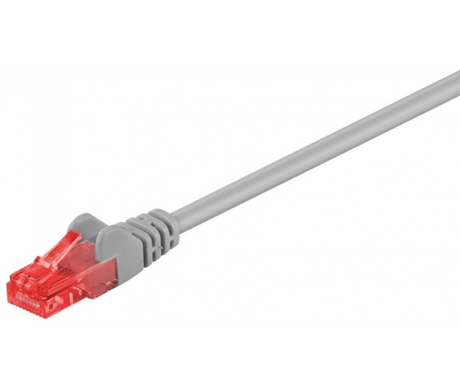Cablu UTP CAT6 1.5m patch cord CCA neecranat RJ45 x2 gri Goobay Cablu UTP CAT6 1.5m patch cord CCA neecranat RJ45 x2 gri Goobay