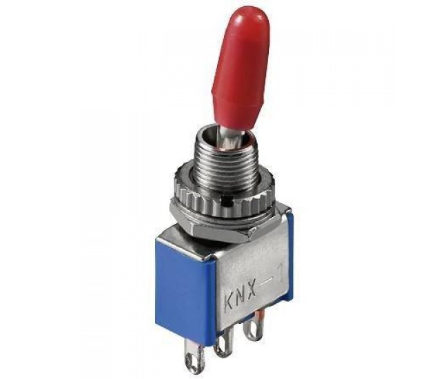 Comutator ON-ON 3 pini 12x6.5x9.5mm cu retinere Goobay Comutator ON-ON 3 pini 12x6.5x9.5mm cu retinere Goobay