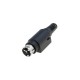 Mufa conector alimentare DC tata 3 pini lipire 6.5mm montare pe cablu Ninigi PC-MDP-401-3P