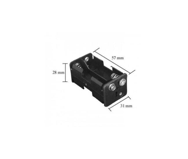 Suport baterii 4x AA cu mufa de conectare 9V Suport baterii 4x AA cu mufa de conectare 9V