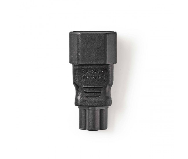 Conector alimentare IEC320-C14 tata - IEC320-C5 mama VALUELINE Conector alimentare IEC320-C14 tata - IEC320-C5 mama VALUELINE