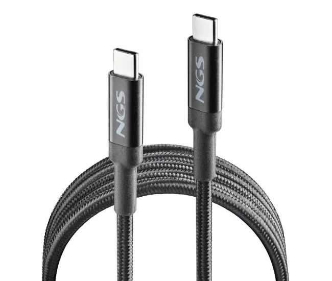 Cablu USB-C - USB-C NGS KNOT 100W-2 2m 100W negru
