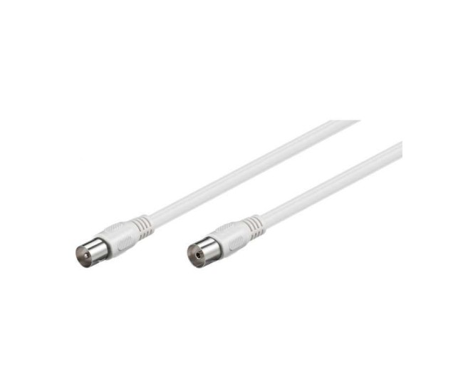 Cablu COAXIAL TV antena 1.5m mama-tata 75 ohm clasa A 85DB Dublu ecranat CCS alb 66613 Goobay Cablu COAXIAL TV antena 1.5m mama-tata 75 ohm clasa A 85DB Dublu ecranat CCS alb 66613 Goobay