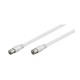 Cablu COAXIAL TV antena 1.5m mama-tata 75 ohm clasa A 85DB Dublu ecranat CCS alb 66613 Goobay Cablu COAXIAL TV antena 1.5m mama-tata 75 ohm clasa A 85DB Dublu ecranat CCS alb 66613 Goobay