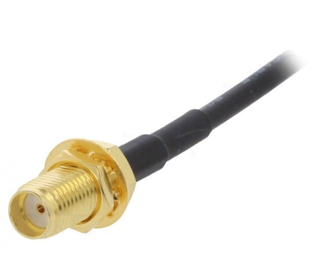 Cablu adaptor mama Fakra - SMA mama in unghi drept 10 cm JC Antenna AD.ANT.006 Cablu adaptor mama Fakra - SMA mama in unghi drept 10 cm JC Antenna AD.ANT.006